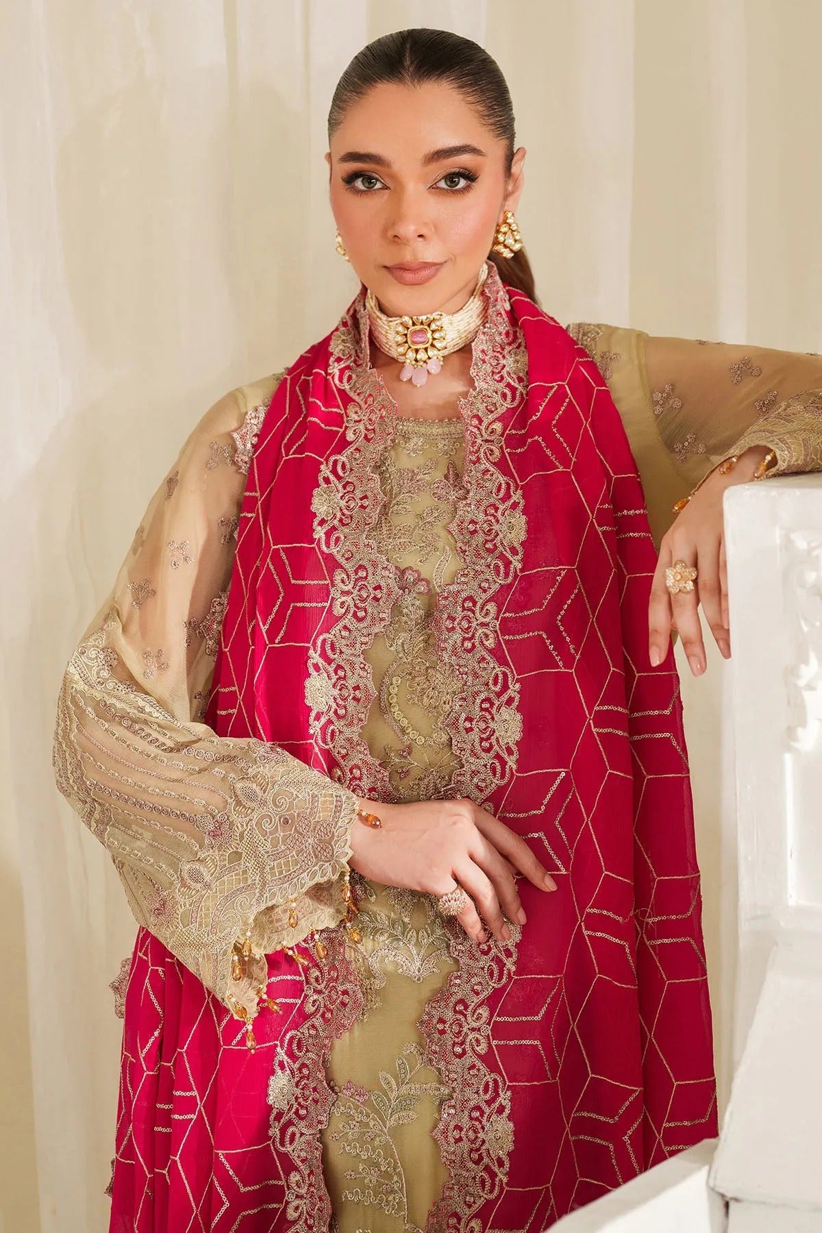 Noore By Imrozia Embroidered Luxury Chiffon Unstitched 3 Piece