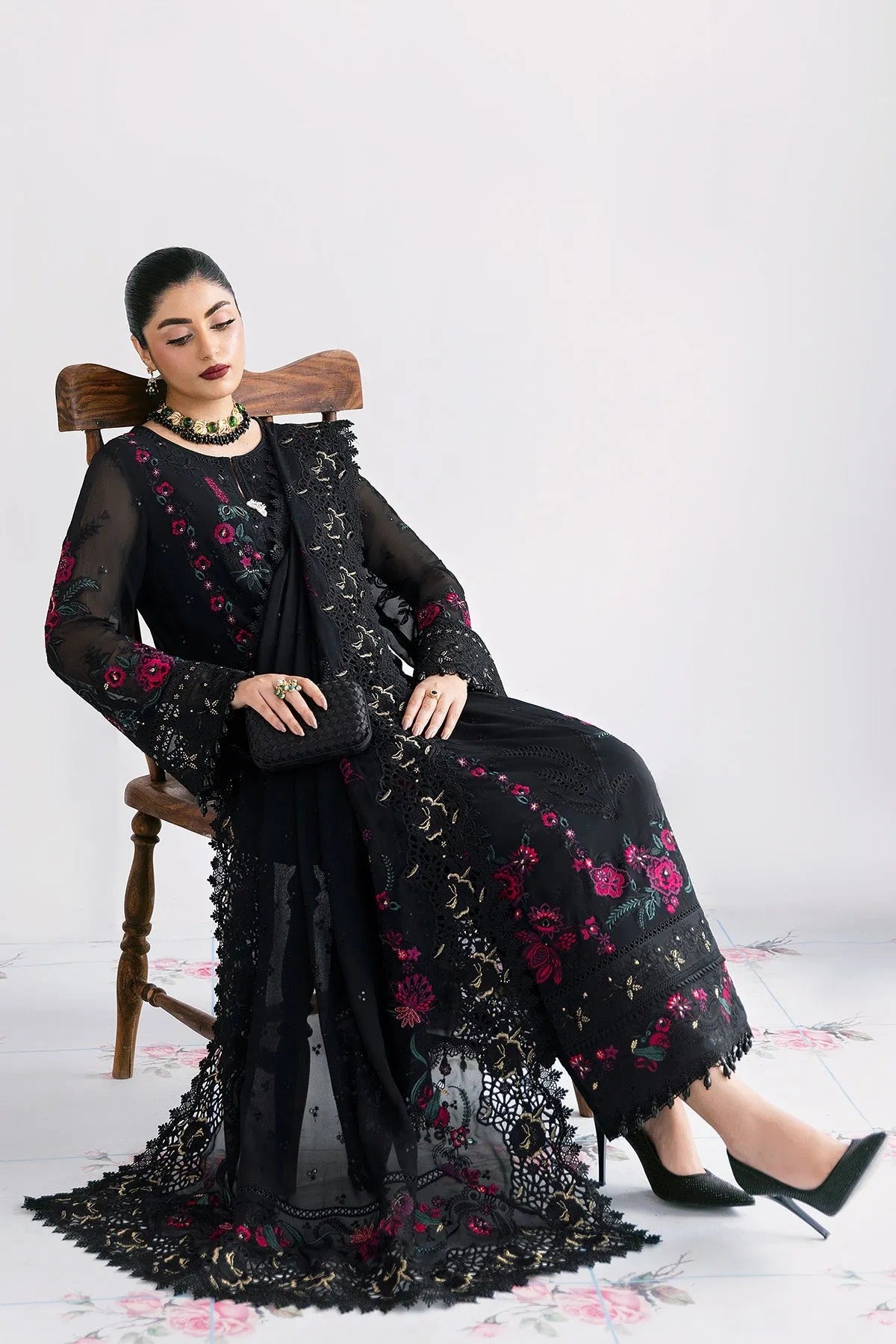 Luxe Serene'25 By Imrozia Embroidered Luxury Georgette Unstitched 3 Piece