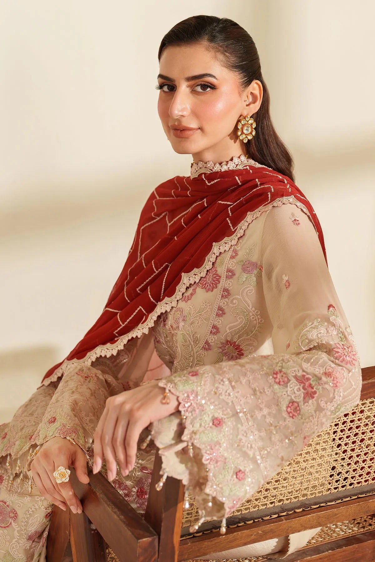Noore By Imrozia Embroidered Luxury Chiffon Unstitched 3 Piece