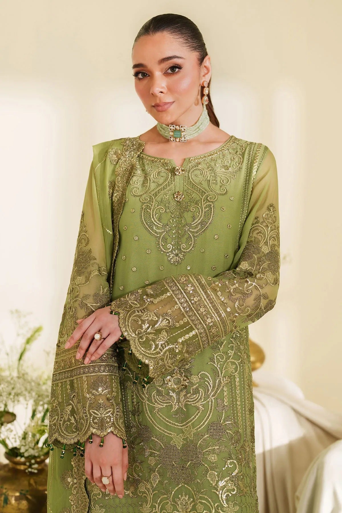 Noore By Imrozia Embroidered Luxury Chiffon Unstitched 3 Piece