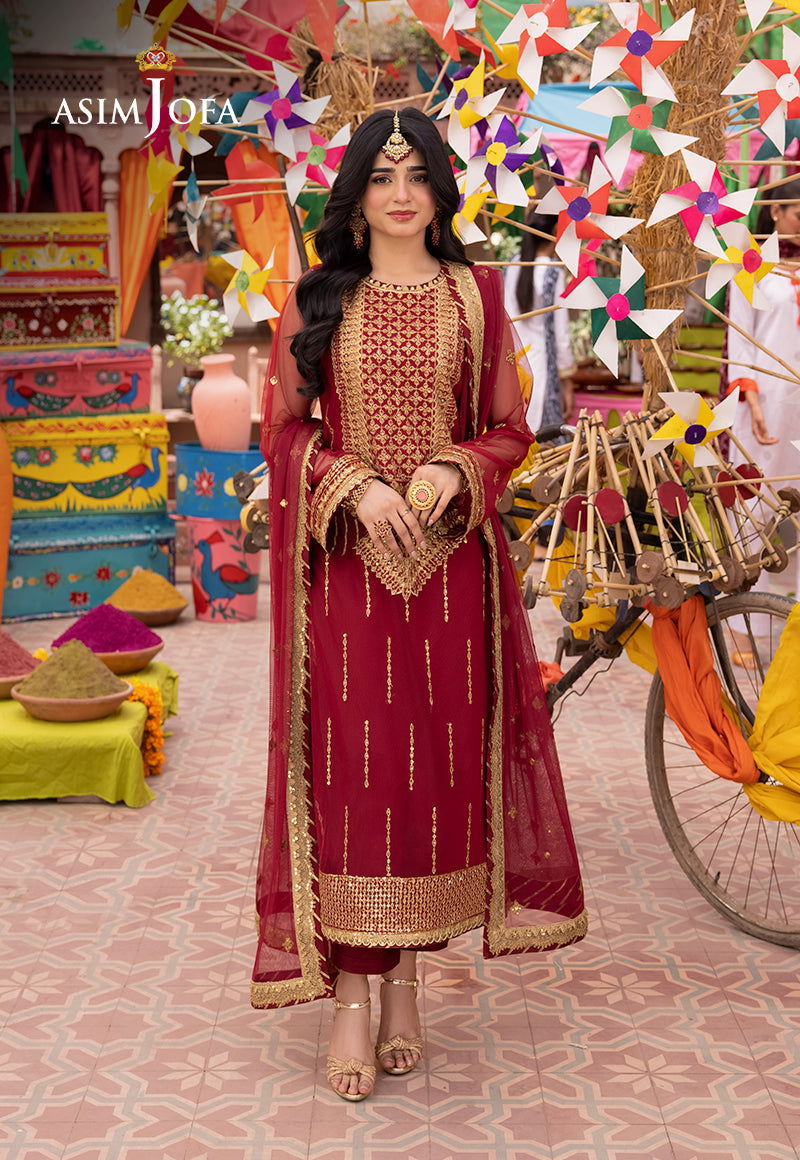 Asim Jofa Pyaar Diyan Gallan Unstitched 3pcs - Jotey