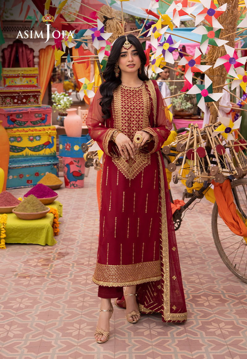 Asim Jofa Pyaar Diyan Gallan Unstitched 3pcs - Jotey