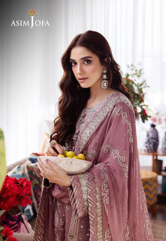 Asim Jofa Uraan Embroidered Unstitched 3pcs - Jotey