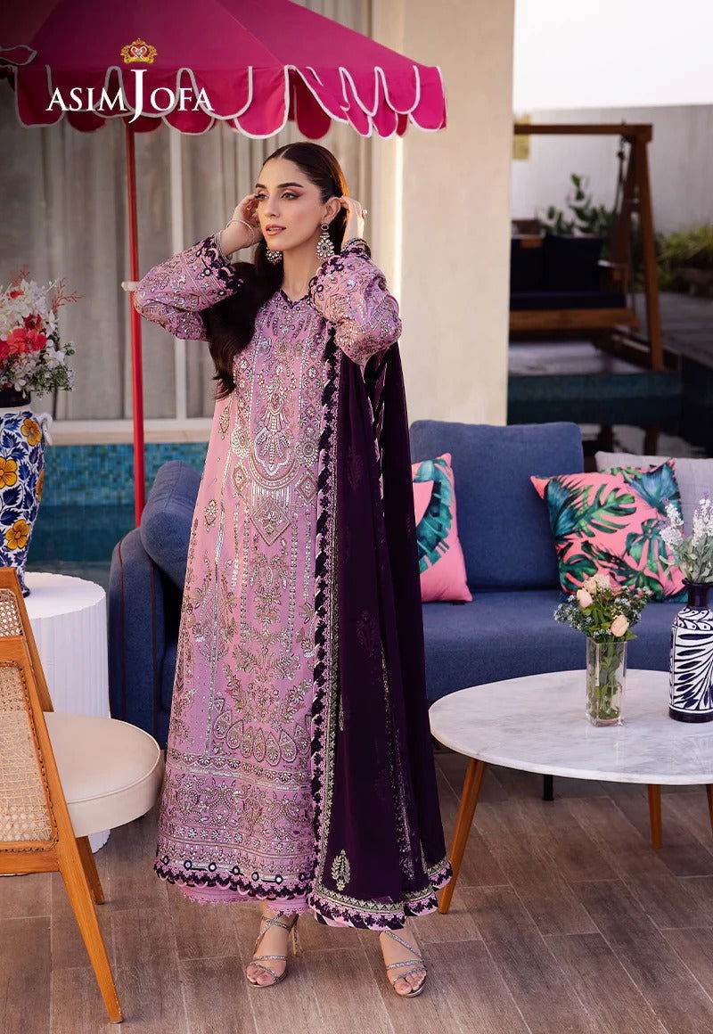 Asim Jofa Uraan  Embroidered Unstitched 3pcs - Jotey