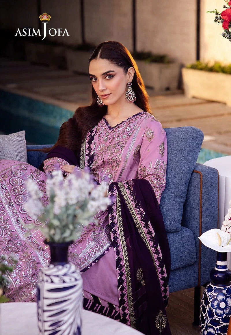 Asim Jofa Uraan  Embroidered Unstitched 3pcs - Jotey