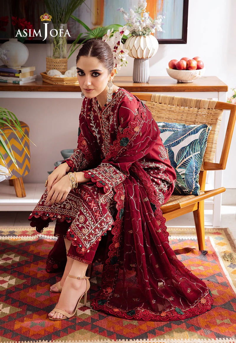 Asim Jofa Uraan  Embroidered Unstitched 3pcs - Jotey