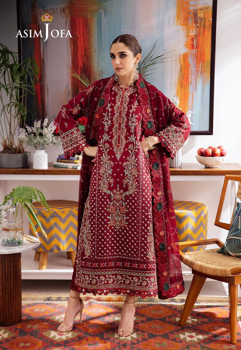 Asim Jofa Uraan  Embroidered Unstitched 3pcs - Jotey