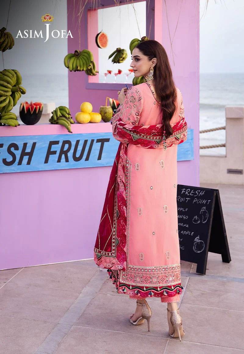 Asim Jofa Uraan Embroidered Unstitched 3pcs - Jotey
