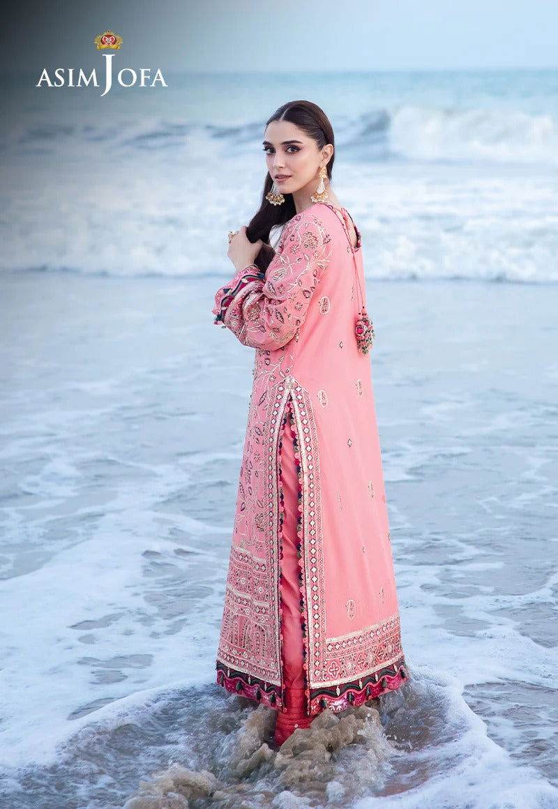 Asim Jofa Uraan Embroidered Unstitched 3pcs - Jotey