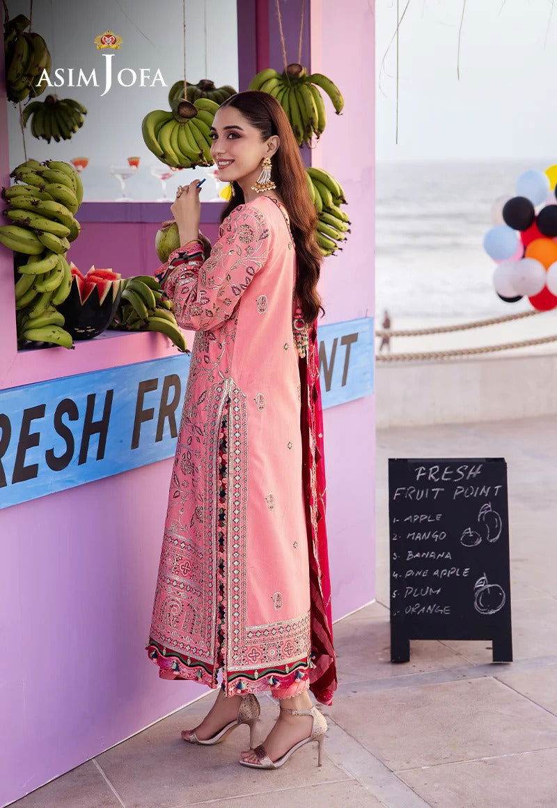 Asim Jofa Uraan Embroidered Unstitched 3pcs - Jotey