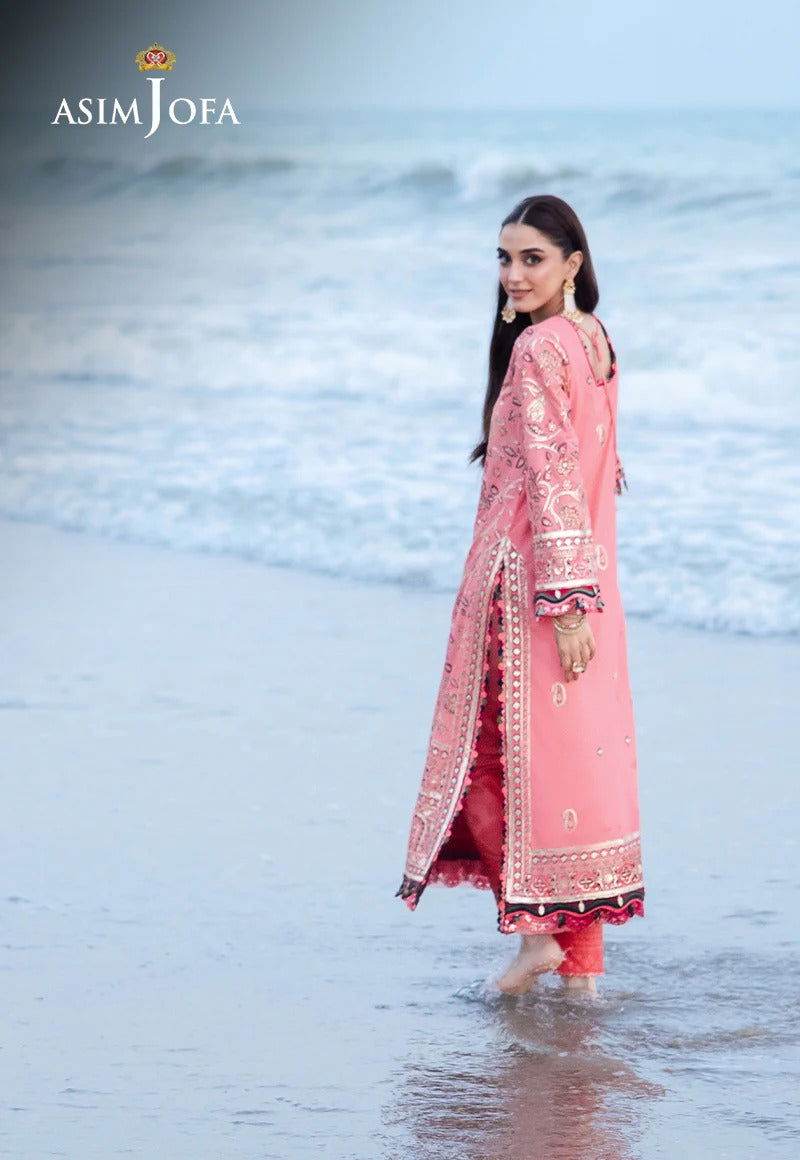 Asim Jofa Uraan Embroidered Unstitched 3pcs - Jotey