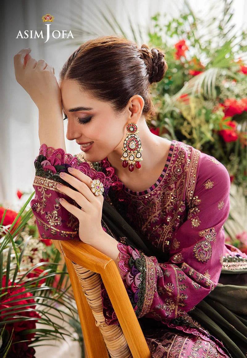 Asim Jofa Uraan Embroidered Unstitched 3pcs - Jotey