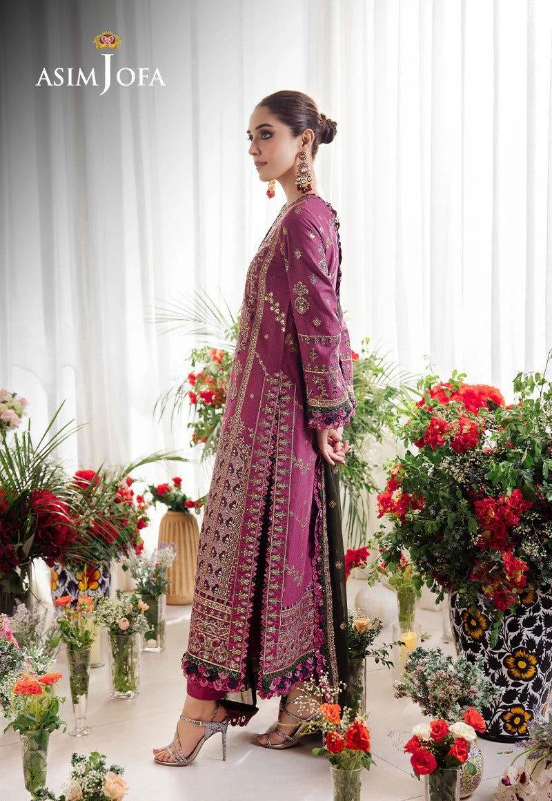 Asim Jofa Uraan Embroidered Unstitched 3pcs - Jotey
