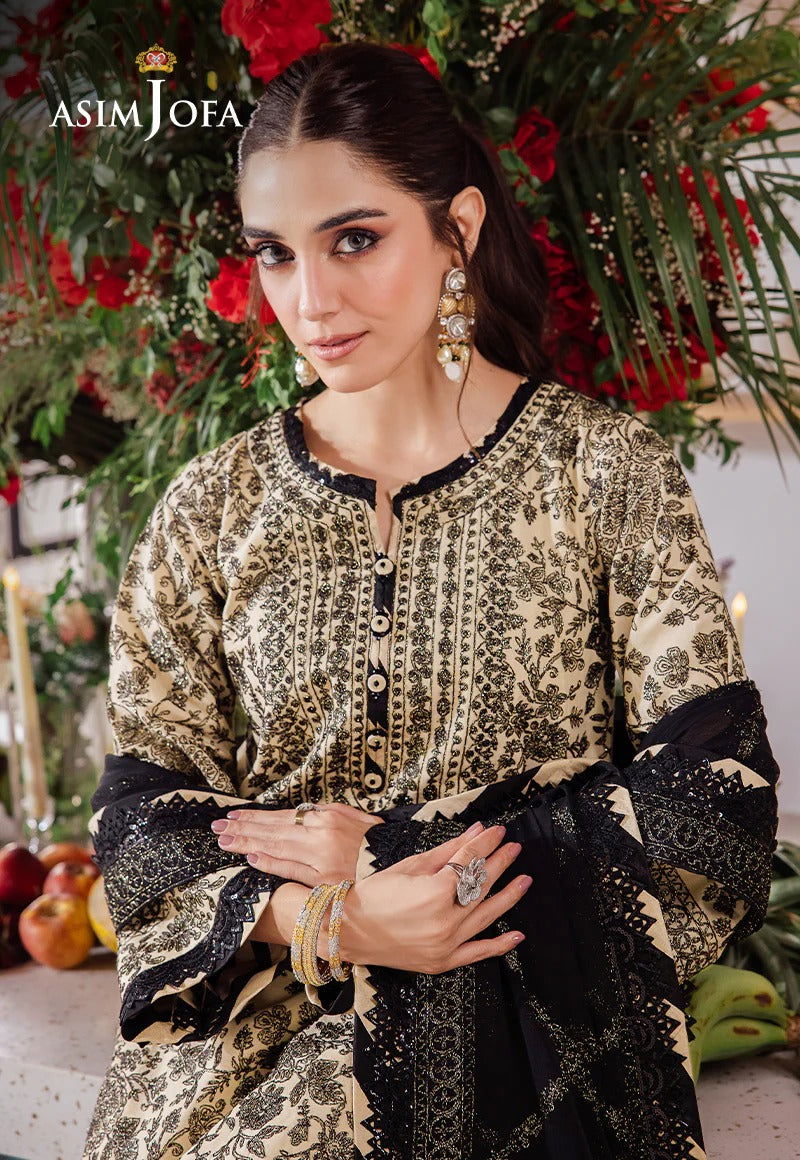 Asim Jofa Uraan  Embroidered Unstitched 3pcs - Jotey