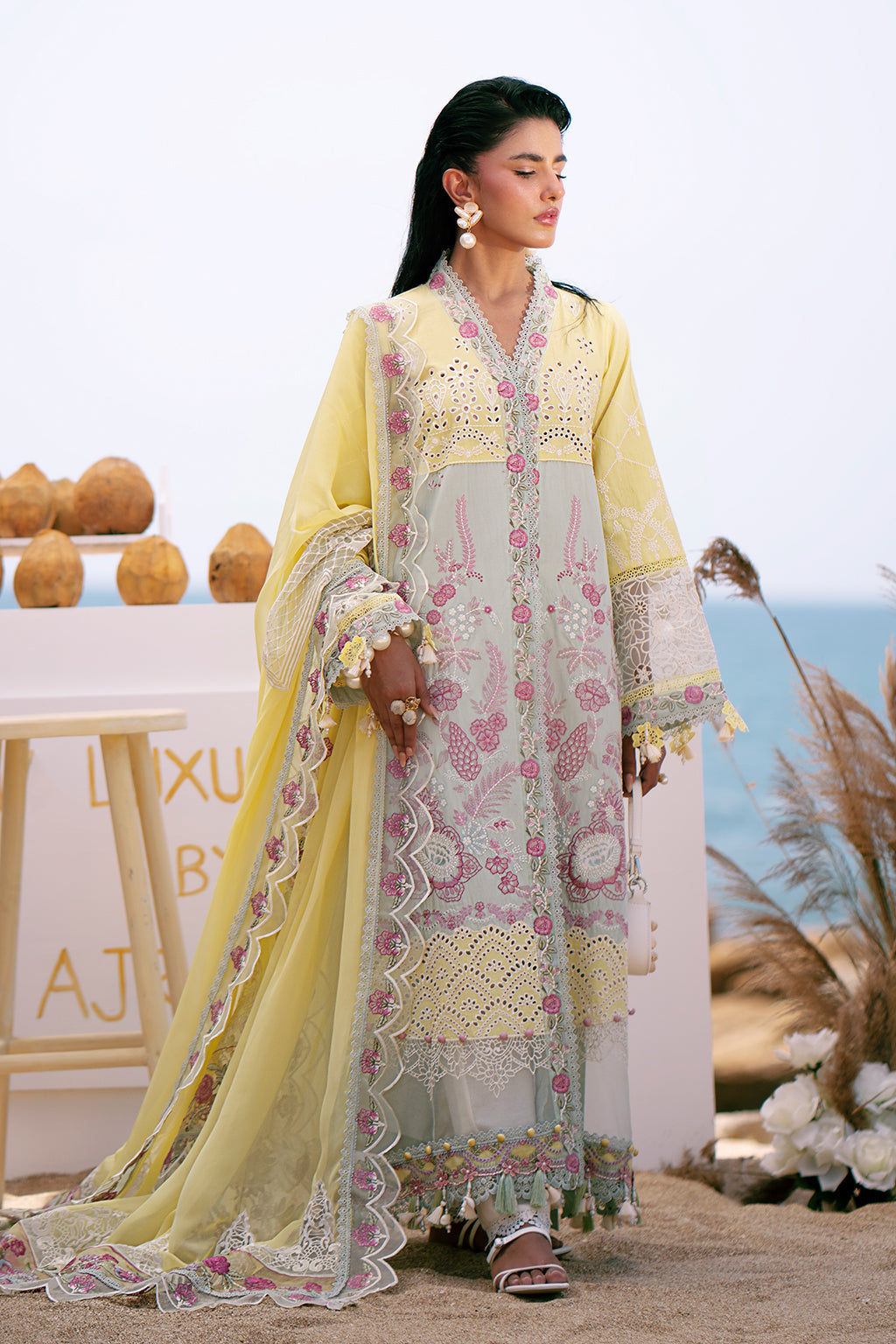 AJR Dastan Embroidered Luxury Lawn Unstitched 3pcs
