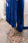 Azure Eid Drop 1 Ensembles Chiffon Unstitched 3Pcs - Jotey