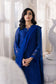 Azure Eid Drop 1 Ensembles Chiffon Unstitched 3Pcs - Jotey