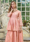 Azure Ensembles Embroidered Chiffon Kurtis - Jotey