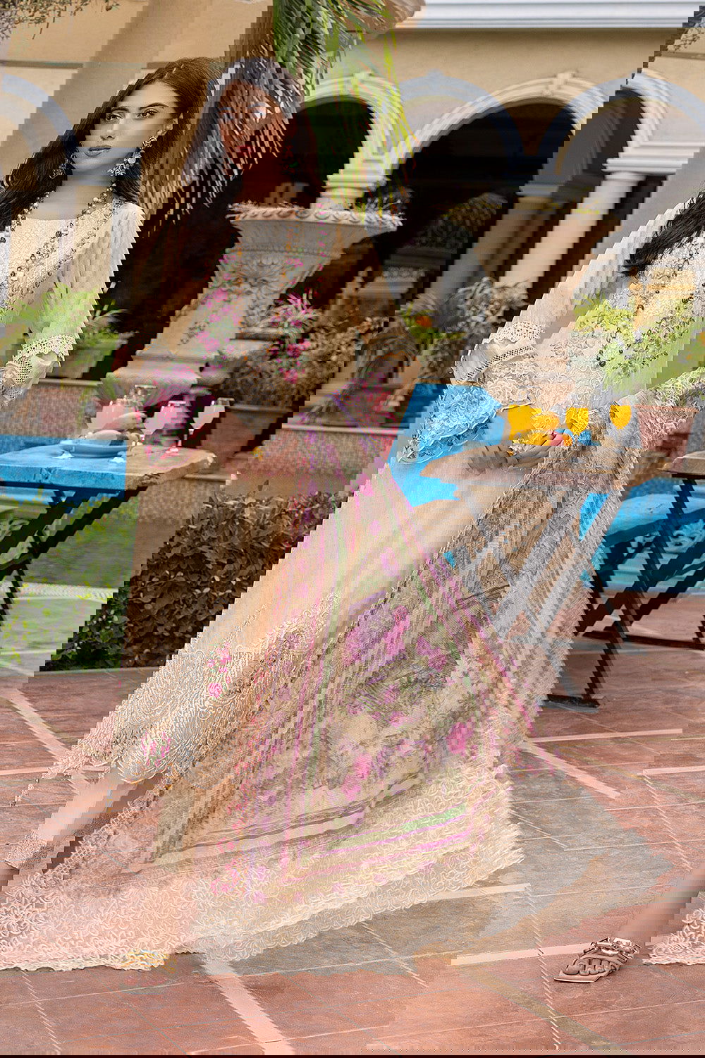 Azure Luxury Lawn Jacquard 3Pcs - Jotey