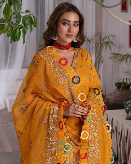 Manizay Gul Maina Embroidered Lawn 3pcs - Jotey