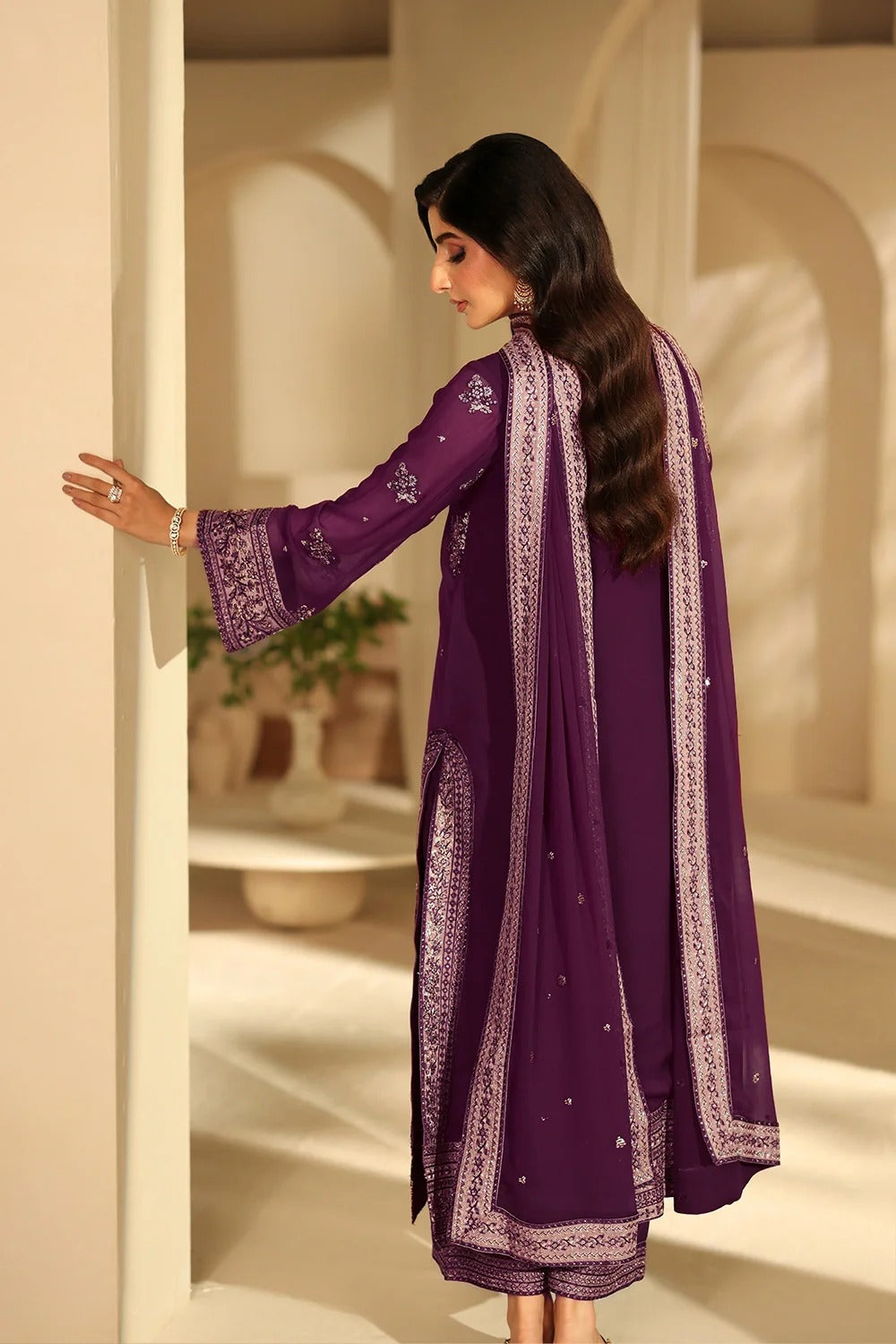 Azure Luxe Eid Edit'26 Sequins Embroidered Chiffon Unstitched 3 Piece