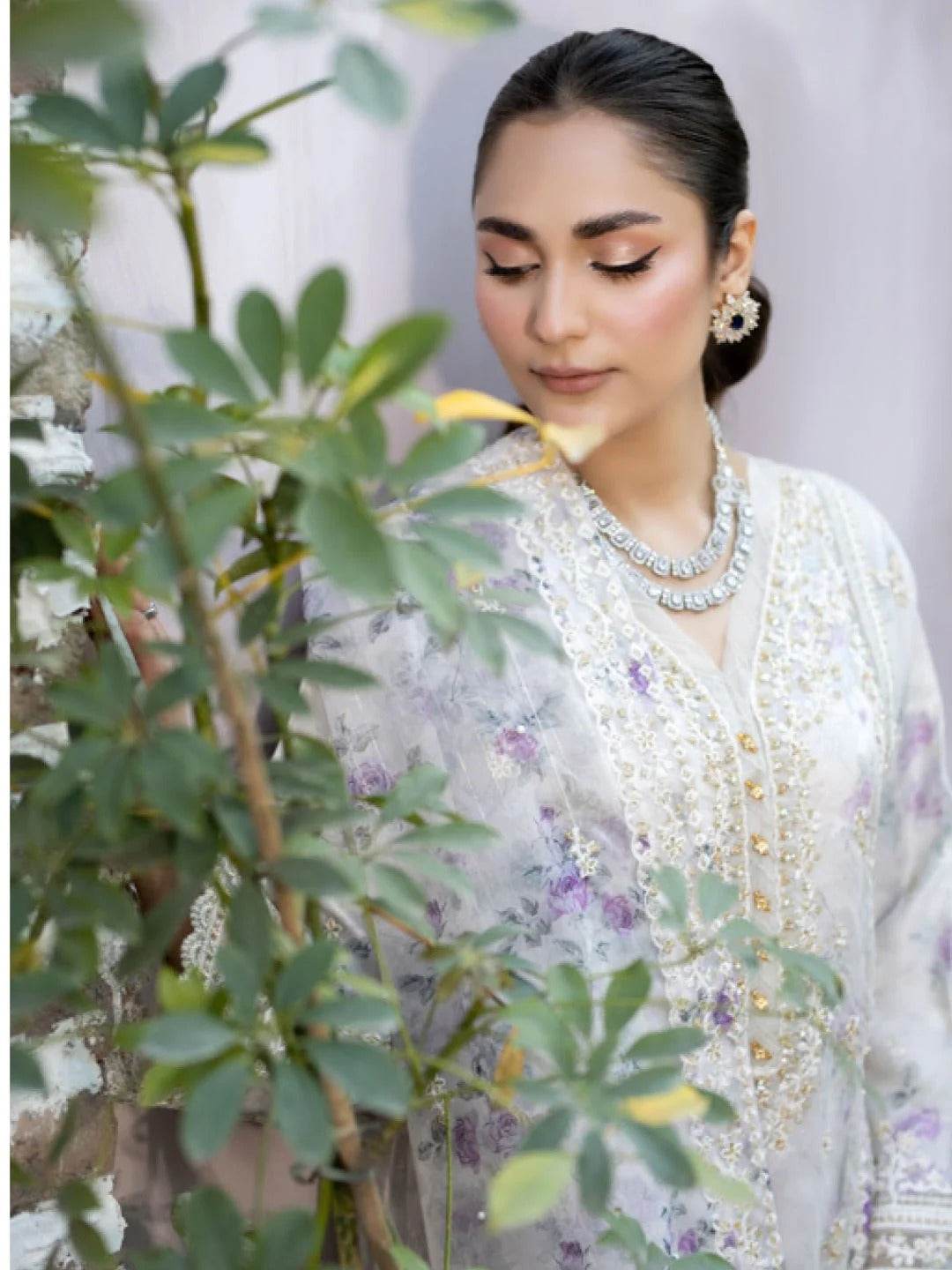 Mahiye By Noors Organza Semi Stitched 3pcs - Jotey