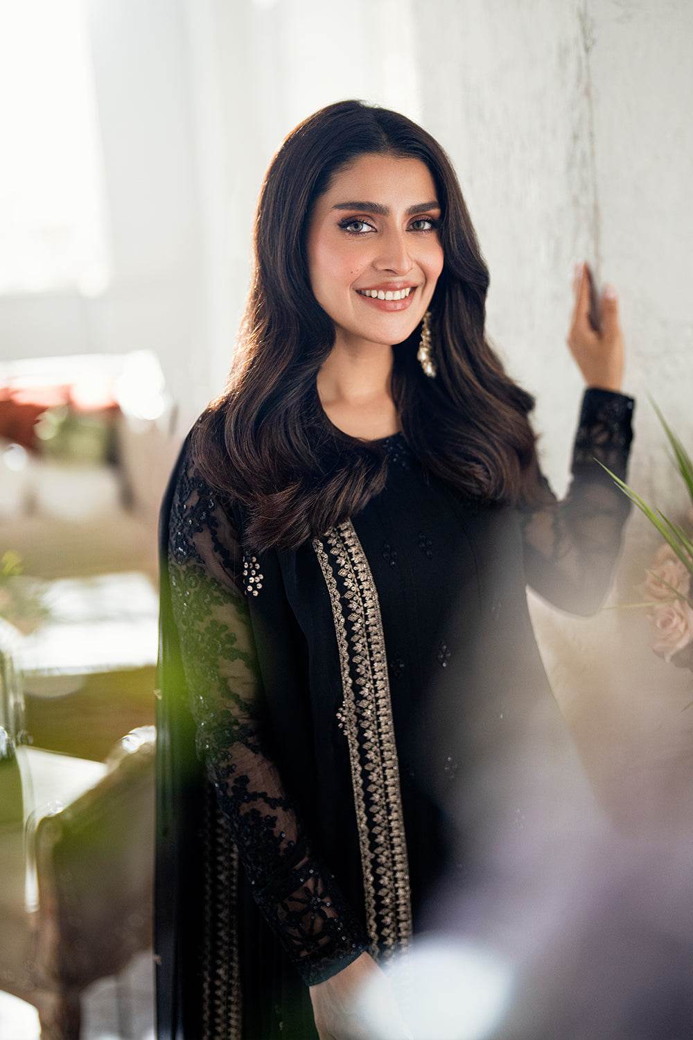 Azure Luxe'25 Embroidered Chiffon Unstitched 3pcs - Jotey