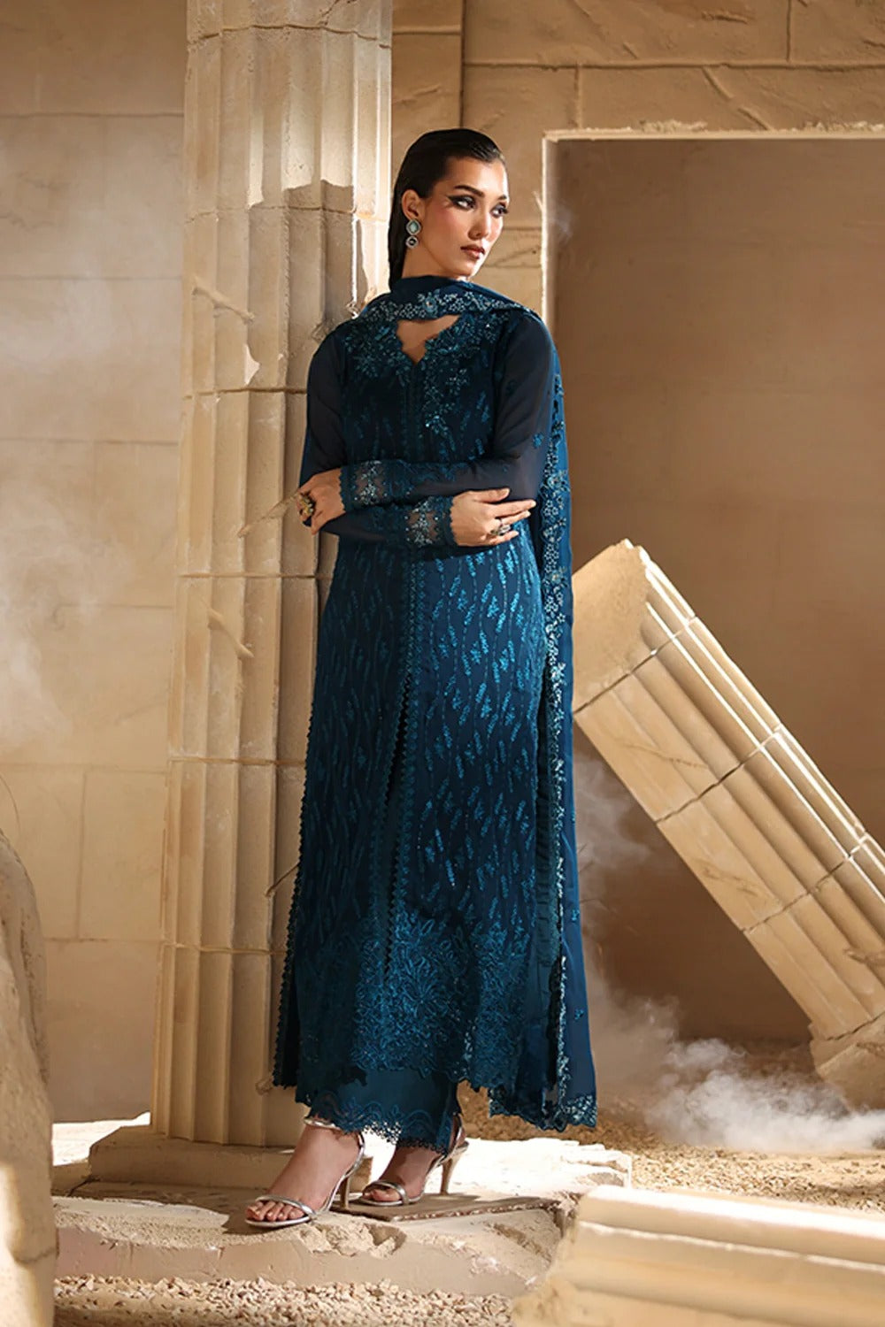 Azure Luxe 2025 Embroidered Chiffon Unstitched 3 Piece