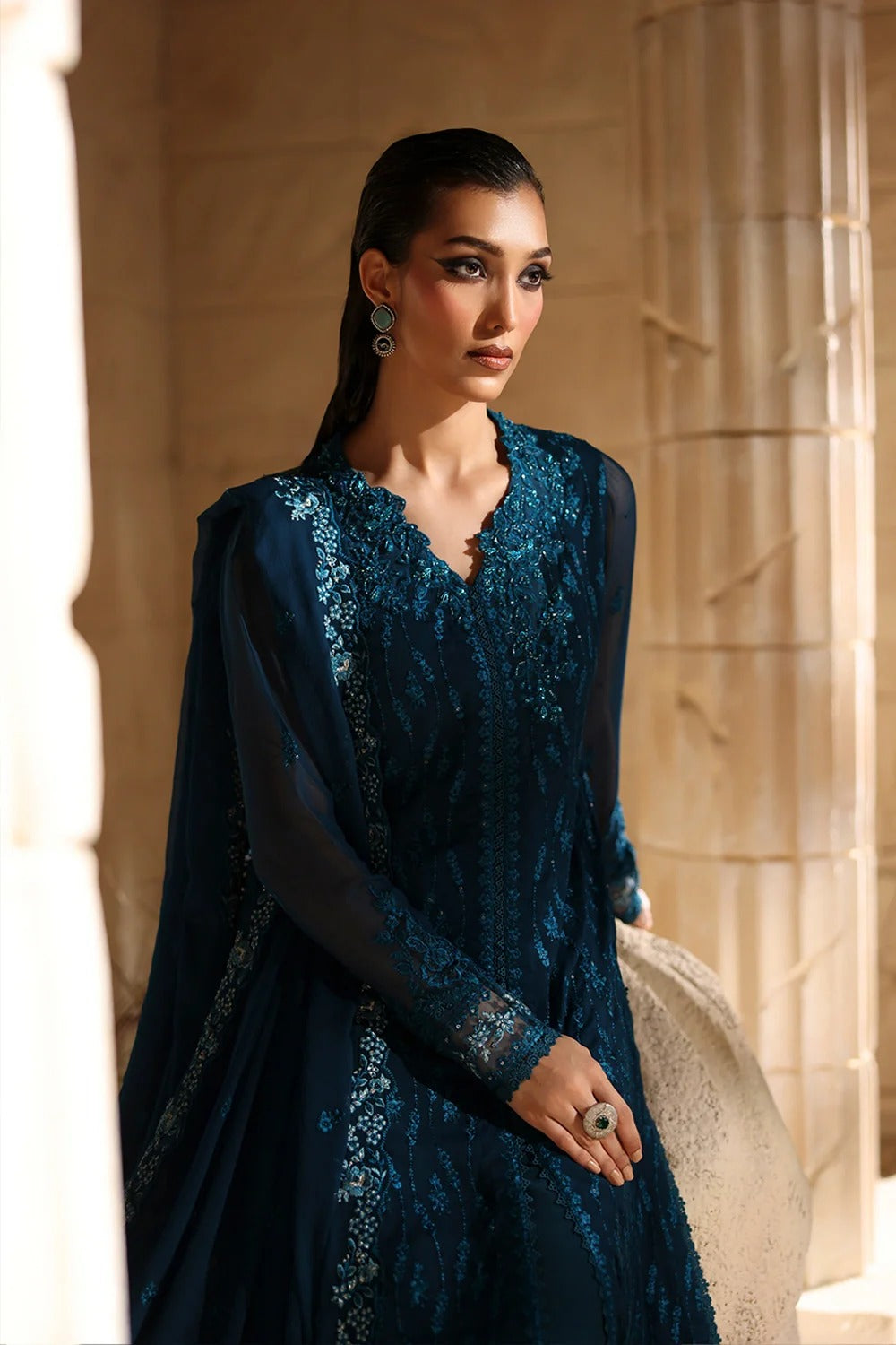 Azure Luxe 2025 Embroidered Chiffon Unstitched 3 Piece