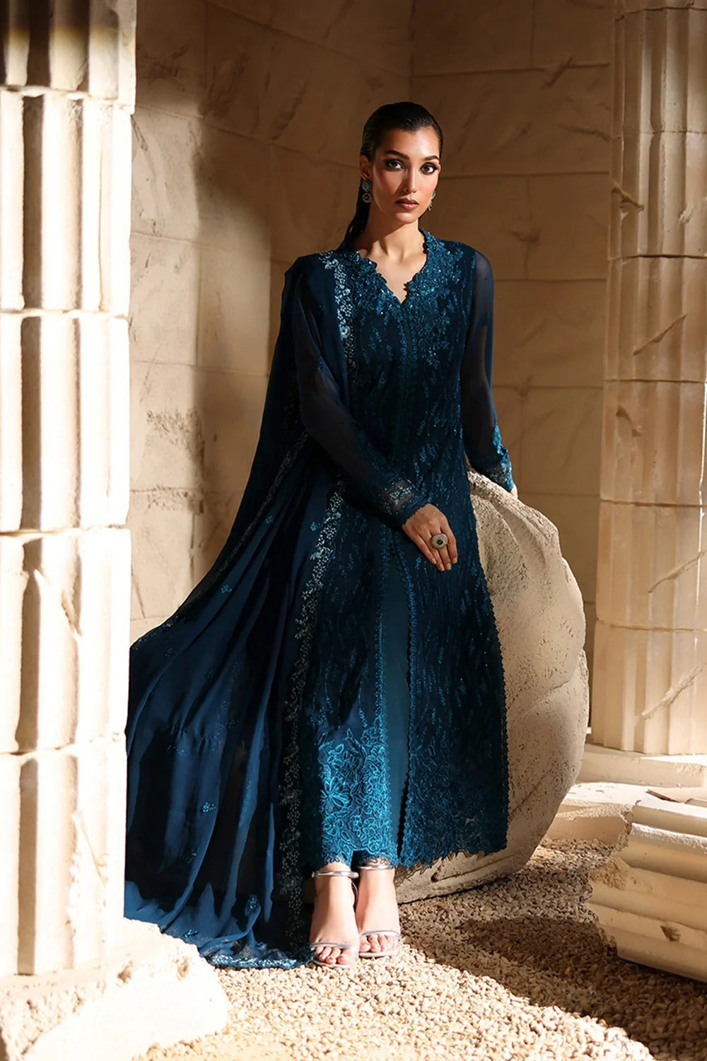 Azure Luxe 2025 Embroidered Chiffon Unstitched 3 Piece