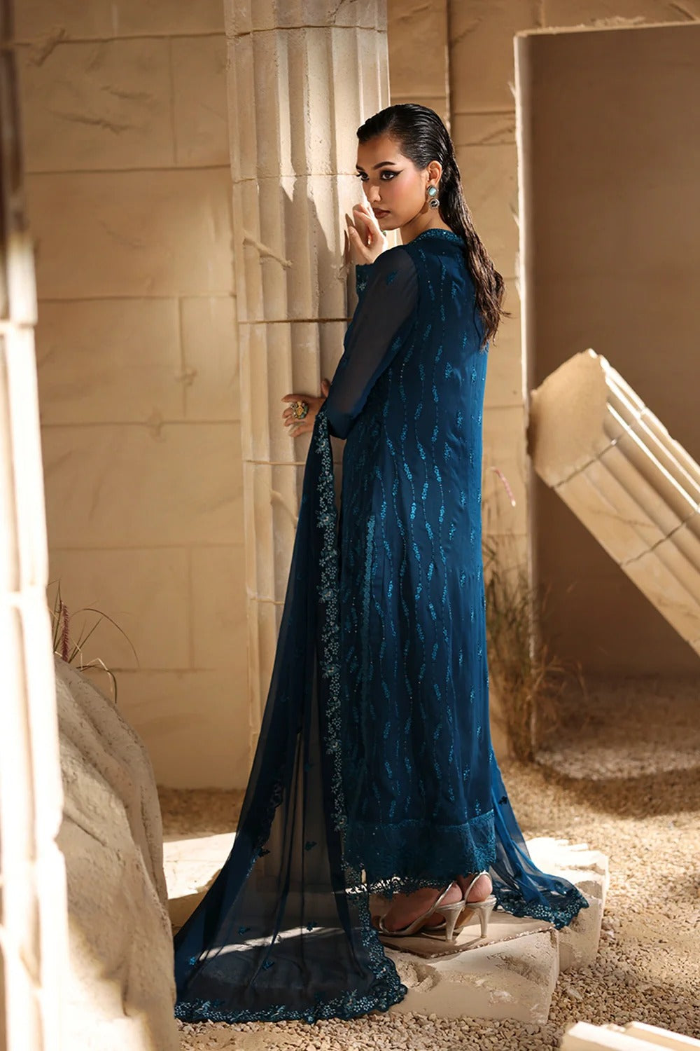 Azure Luxe 2025 Embroidered Chiffon Unstitched 3 Piece