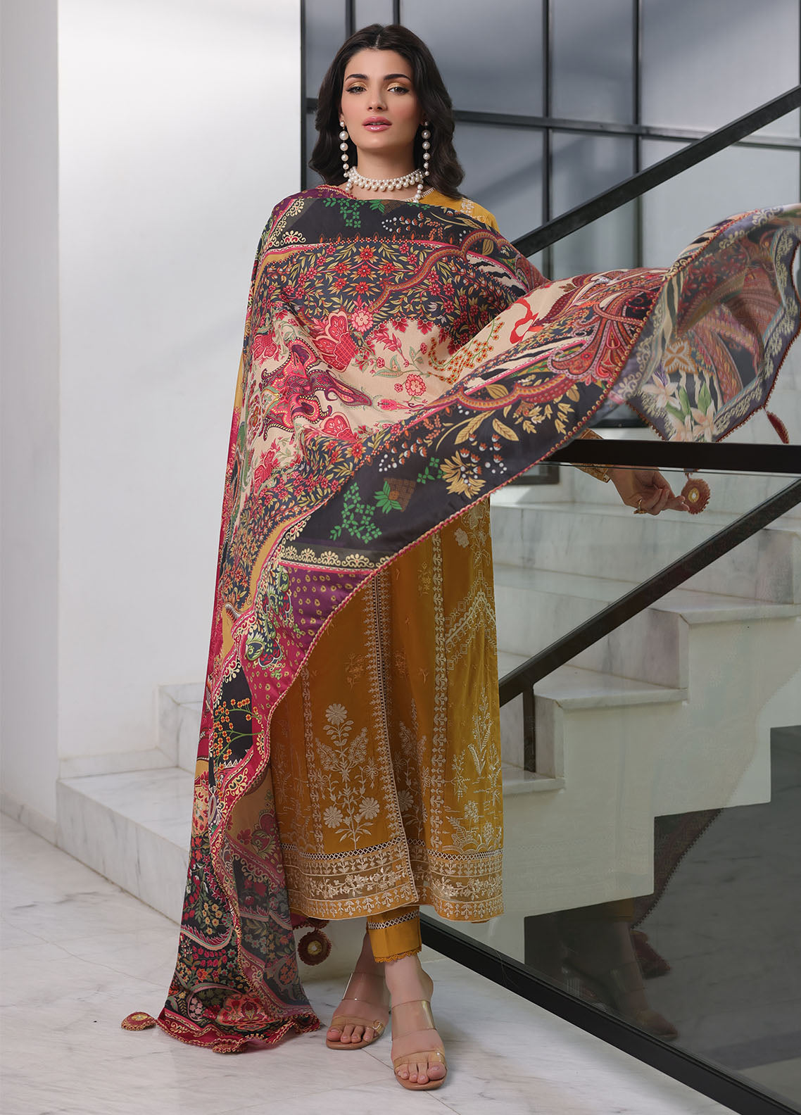 Sera by Sahne Embroidered Lawn 3pcs - Jotey