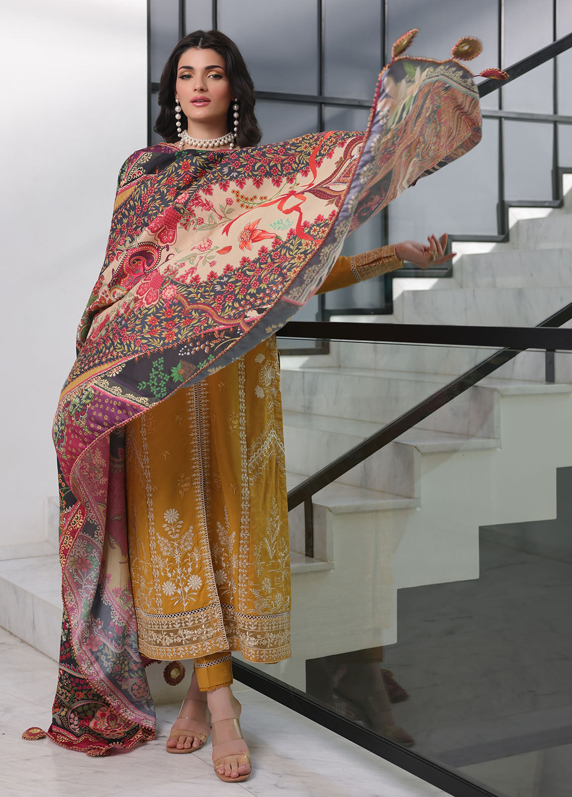 Sera by Sahne Embroidered Lawn 3pcs - Jotey