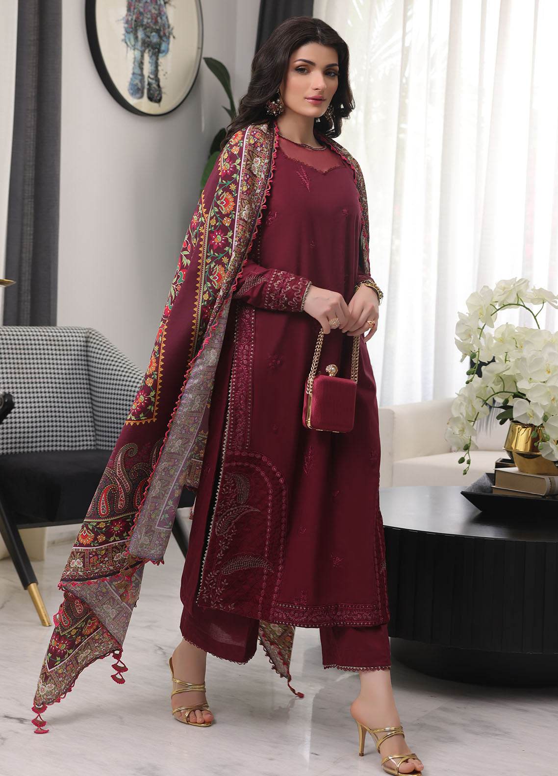 Sera by Sahne Embroidered Lawn 3pcs - Jotey