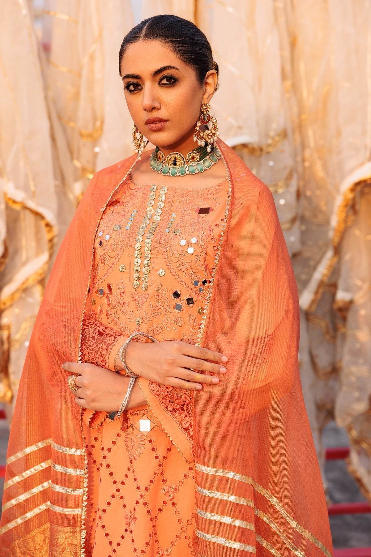 Charizma Eid Edit Vol-01 Embroidered Lawn 3pcs - Jotey