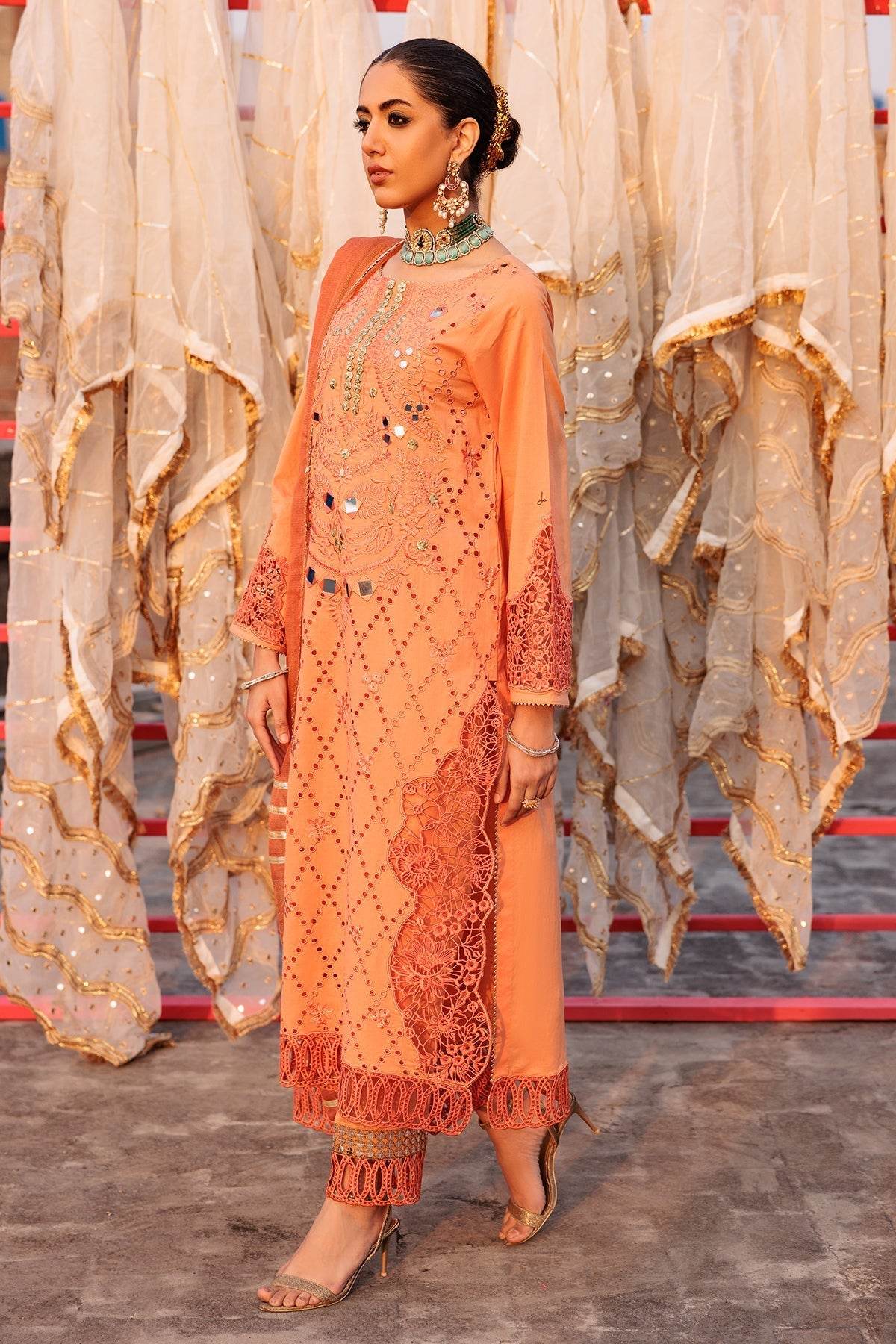 Charizma Eid Edit Vol-01 Embroidered Lawn 3pcs - Jotey