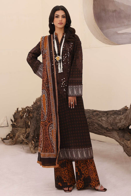 Charizma Naranji Embroidered Printed Lawn 3pcs - Jotey