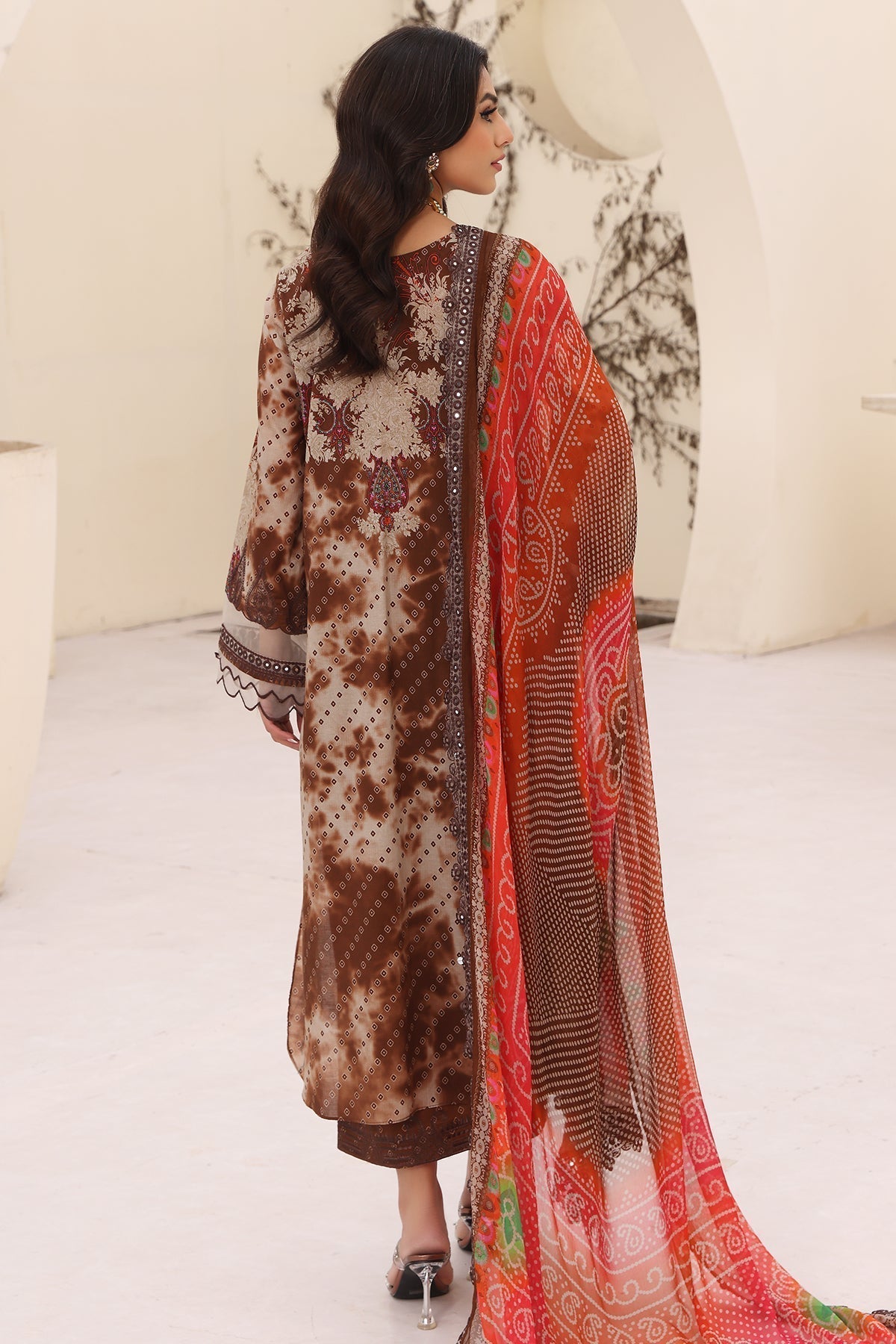 Charizma Naranji Embroidered Printed Lawn 3pcs - Jotey