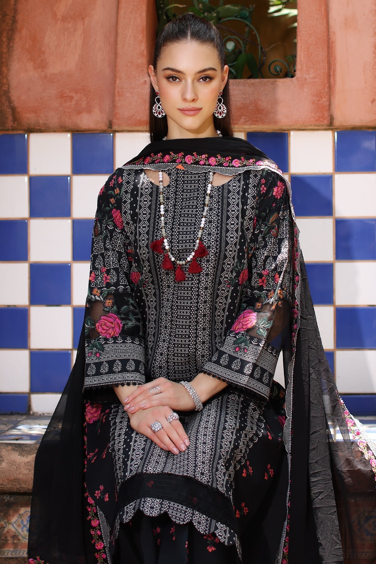 Charizma Print Melody Vol-4 Unstitched Lawn 3pcs - Jotey