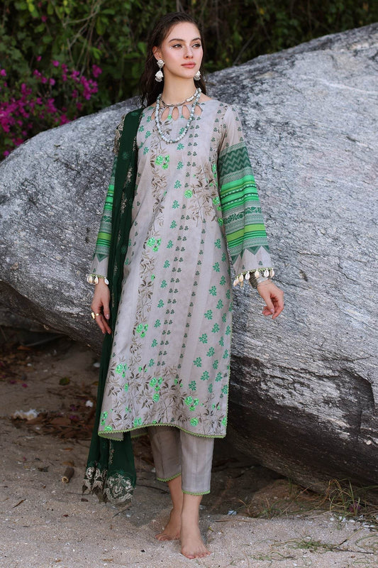 Charizma Print Melody Vol-4 Unstitched Lawn 3pcs - Jotey