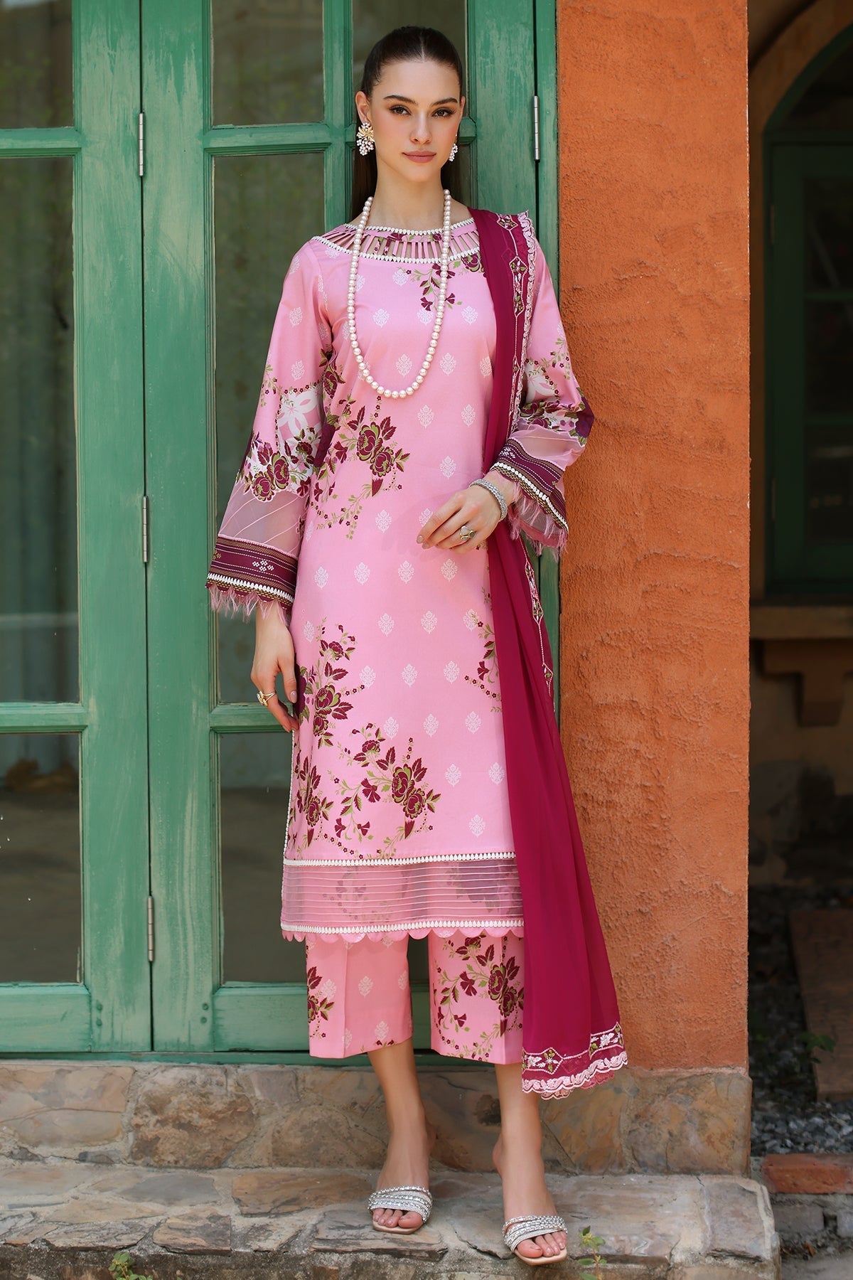 Charizma Print Melody Vol-4 Unstitched Lawn 3pcs - Jotey