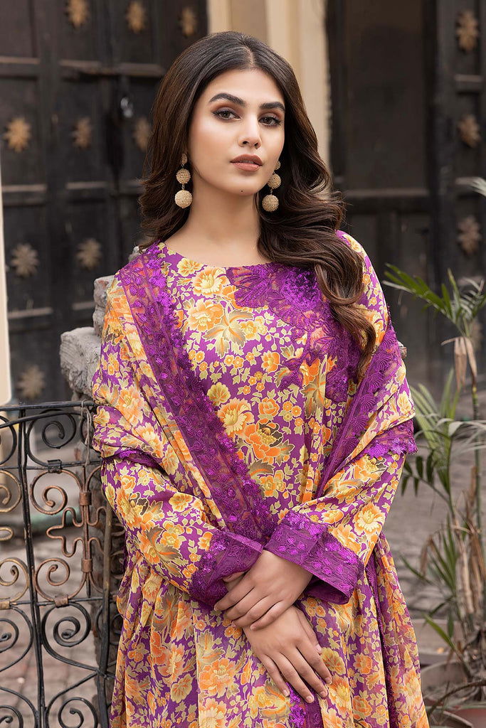 Charizma Rang E Bahar Emb Printed Lawn Unstitched 3pcs - Jotey