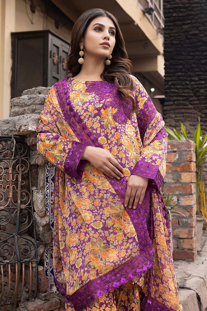 Charizma Rang E Bahar Emb Printed Lawn Unstitched 3pcs - Jotey