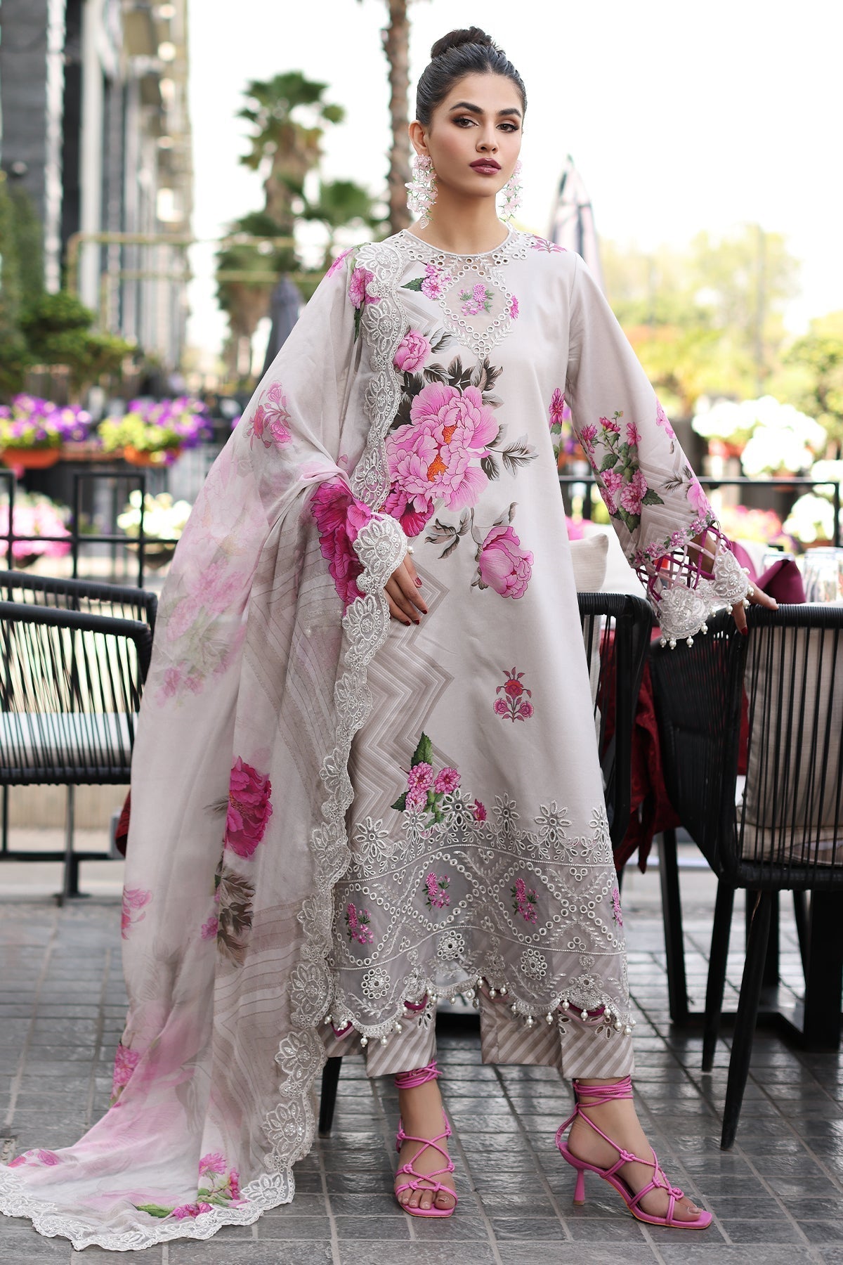 Charizma Rang E Bahar Embroidered Lawn 3pcs - Jotey