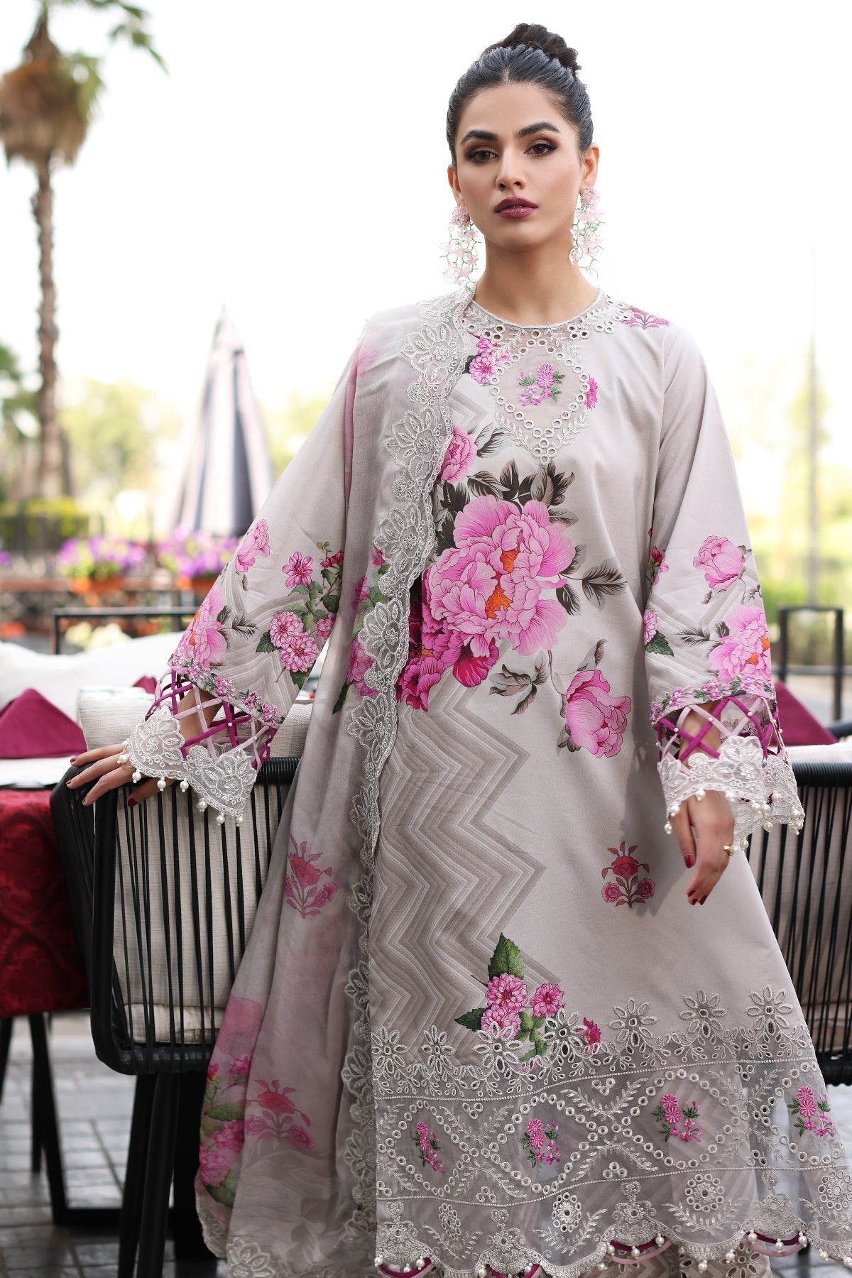 Charizma Rang E Bahar Embroidered Lawn 3pcs - Jotey