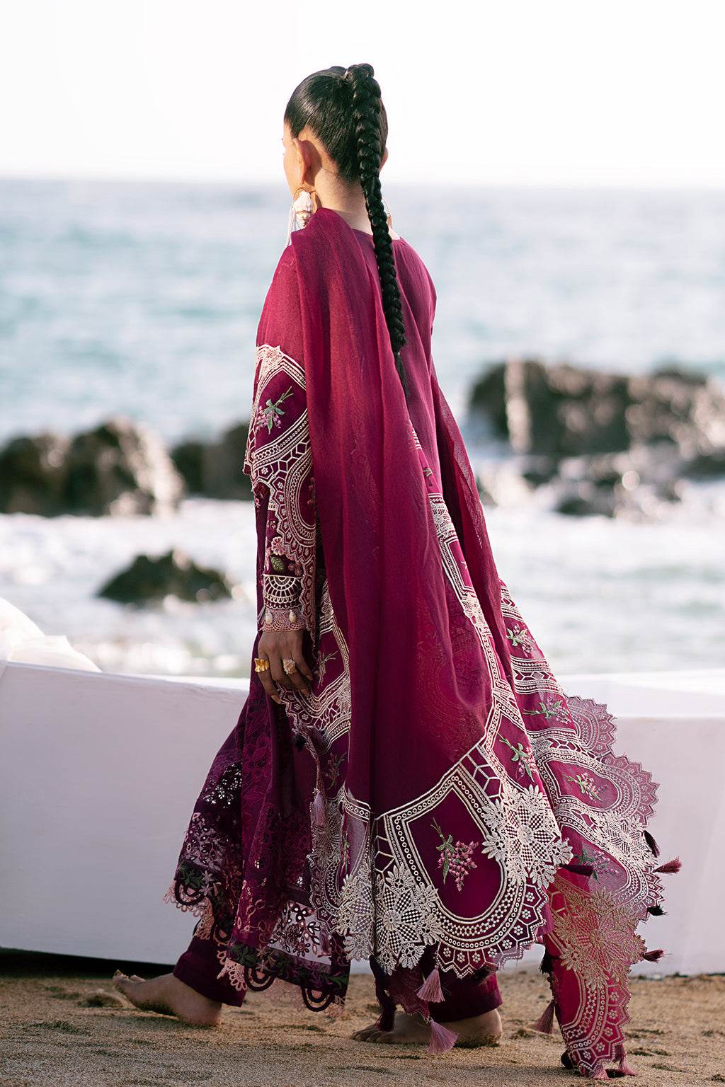 AJR Dastan Embroidered Luxury Lawn Unstitched 3pcs - Jotey