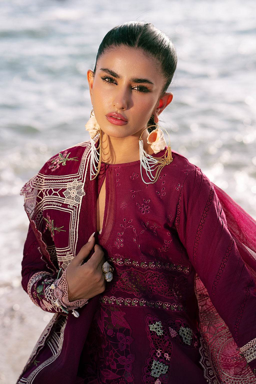 AJR Dastan Embroidered Luxury Lawn Unstitched 3pcs - Jotey