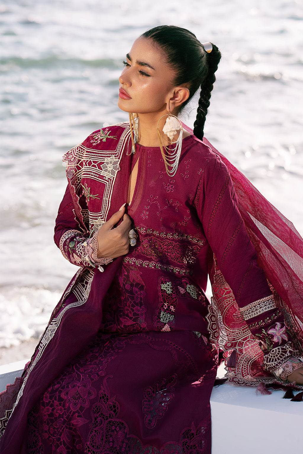 AJR Dastan Embroidered Luxury Lawn Unstitched 3pcs - Jotey