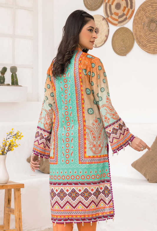 Chunri Unstitched Lawn 2Pcs - Jotey