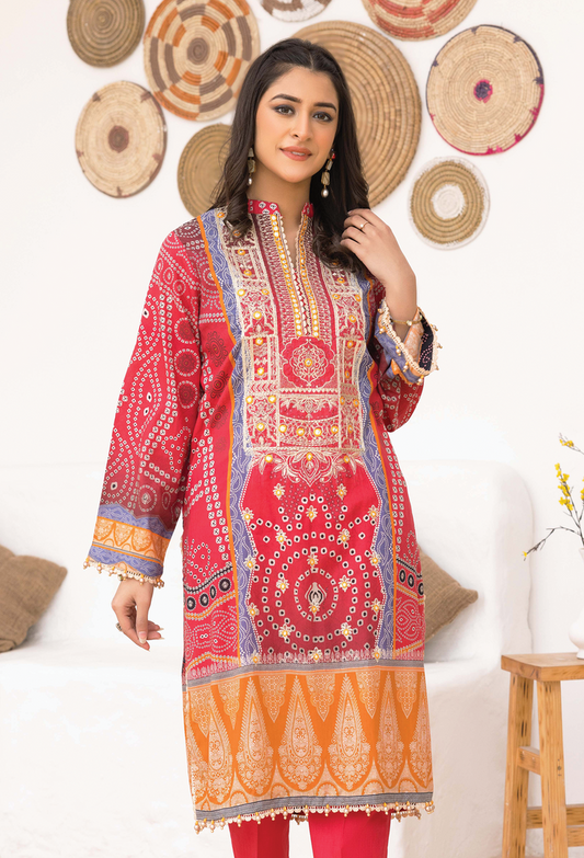 Chunri Unstitched Lawn 2Pcs - Jotey